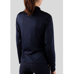 Polo Montar Everly Mon Tech Damen langarm roségold Marine Marineblau