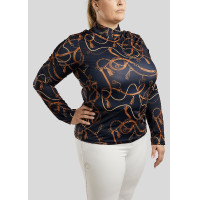 Reitpolo Montar Haily Bridle langärmlig Curve Damen Marine Marineblau Reitpolo Montar Haily Bridle langärmlig Curve Damen Marine Marineblau