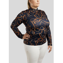 Reitpolo Montar Haily Bridle langärmlig Curve Damen Marine Marineblau Reitpolo Montar Haily Bridle langärmlig Curve Damen Marine Marineblau