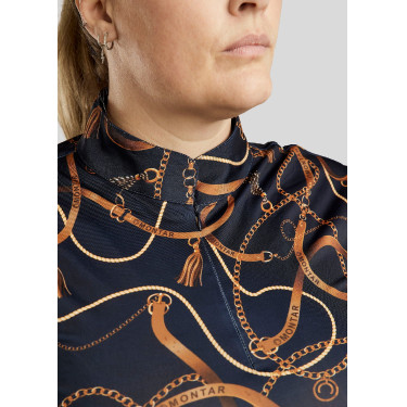 Reitpolo Montar Haily Bridle langärmlig Curve Damen Marine Marineblau Reitpolo Montar Haily Bridle langärmlig Curve Damen Marine Marineblau