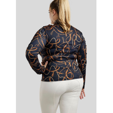 Reitpolo Montar Haily Bridle langärmlig Curve Damen Marine Marineblau Reitpolo Montar Haily Bridle langärmlig Curve Damen Marine Marineblau