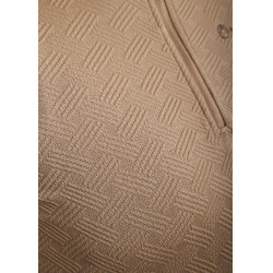 Polo Montar MoCilia Jacquard edel langarm Damen Latté Braun