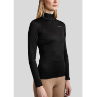 Polo Montar MoCilia Jacquard edel langarm Damen Schwarz Polo Montar MoCilia Jacquard edel langarm Damen Schwarz