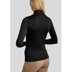 Polo Montar MoCilia Jacquard edel langarm Damen Schwarz Polo Montar MoCilia Jacquard edel langarm Damen Schwarz