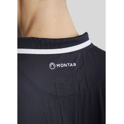 Polo Montar MoDrake Herren mit kontrastierendem Kragen und langen Ärmeln Dunkelmarine Blau