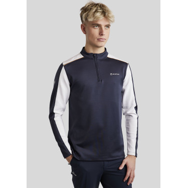 Polo Montar MoPhil Langarm Herren Dunkelmarine Blau