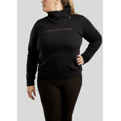 Pullover Montar Naja mit Reißverschluss am Kragen Crystal Roségold Curve Damen