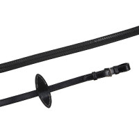 Montar Zügel Gummi ohne Schnalle gegerbtes Leder Schwarz Montar Zügel Gummi ohne Schnalle gegerbtes Leder Schwarz