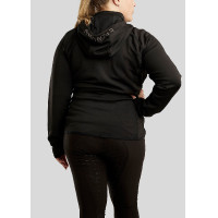 Reißverschluss-Sweatshirt Montar mit Kapuze Liza Damen Curve Schwarz