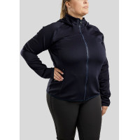 Reißverschluss-Sweatshirt Montar mit Kapuze Liza Damen Curve Marine Marineblau