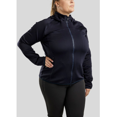 Reißverschluss-Sweatshirt Montar mit Kapuze Liza Damen Curve Marine Marineblau Reißverschluss-Sweatshirt Montar mit Kapuze Liza Damen Curve Marine Marineblau