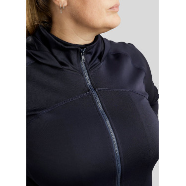 Reißverschluss-Sweatshirt Montar mit Kapuze Liza Damen Curve Marine Marineblau Reißverschluss-Sweatshirt Montar mit Kapuze Liza Damen Curve Marine Marineblau