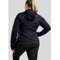 Reißverschluss-Sweatshirt Montar mit Kapuze Liza Damen Curve Marine Marineblau