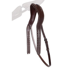 Montar Genickstück passend gegerbtes Leder schwarz/creme Braun Montar Genickstück passend gegerbtes Leder schwarz/creme Braun