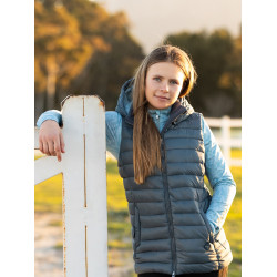 Ärmellose Steppweste mit Kapuze LeMieux Milly Young Rider Petrol Blau Ärmellose Steppweste mit Kapuze LeMieux Milly Young Rider Petrol Blau