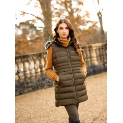 Ärmellose Steppweste LeMieux Harper Longline Damen Alpin Braun