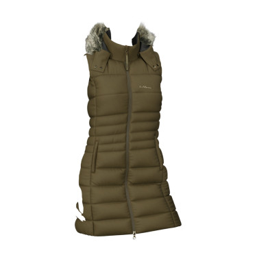 Ärmellose Steppweste LeMieux Harper Longline Damen Alpin Braun