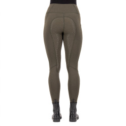 Reitleggings Euro-Star Breez FullGrip Dunkles Öl Braun
