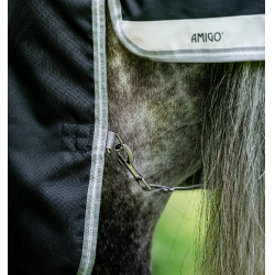 Pferdedecke Horseware Amigo Bravo 12 XL 0g Schwarz / Titan Grau / Silber Pferdedecke Horseware Amigo Bravo 12 XL 0g Schwarz / Titan Grau / Silber