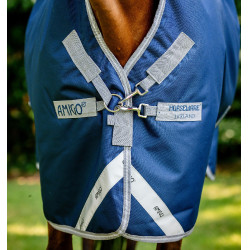 Pferdedecke Horseware High Neck Amigo® Bravo 12 Original 250g 1200D Marine / Titan Grau / Silber Marineblau