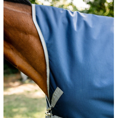 Pferdedecke Horseware High Neck Amigo® Bravo 12 Original 250g 1200D Marine / Titan Grau / Silber Marineblau