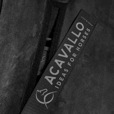 Piuma WFS Stoßdämpfer mit Tasche und Erhöhung aus Wildleder vorne Acavallo Schwarz