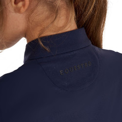 Base Layer Equestro Trainingsshirt mit langen Ärmeln für Mädchen Marineblazer Marineblau