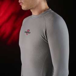 Base Layer Herren langarm Equestro Ridertechnology Spottdrossel Grau