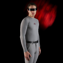 Base Layer Herren langarm Equestro Ridertechnology Spottdrossel Grau