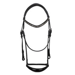 Dama-Trense aus Kalbsleder Acavallo Schwarz