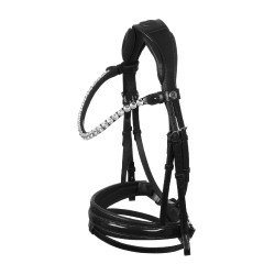 Acavallo Ophelia Trense aus Kalbsleder Schwarz / schwarz