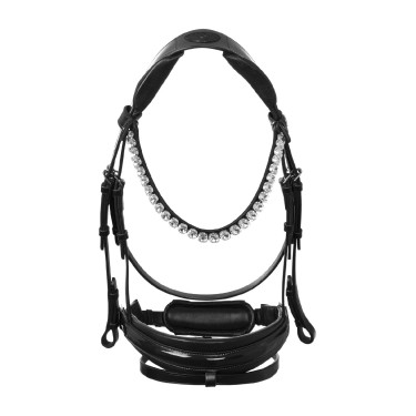 Acavallo Ophelia Trense aus Kalbsleder Schwarz / schwarz