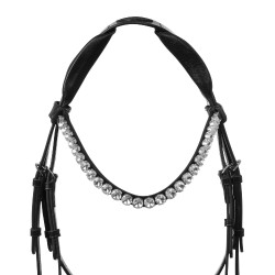 Acavallo Ophelia Trense aus Kalbsleder Schwarz / schwarz