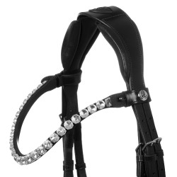 Acavallo Ophelia Trense aus Kalbsleder Schwarz / schwarz