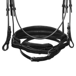 Acavallo Ophelia Trense aus Kalbsleder Schwarz / schwarz