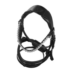 Acavallo Ophelia Trense aus Kalbsleder Schwarz / schwarz