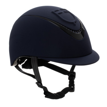 Equestro Reithelm mit Relief-Logo Meteor Unisex Marine Marineblau