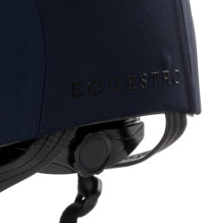Equestro Reithelm mit Relief-Logo Meteor Unisex Marine Marineblau