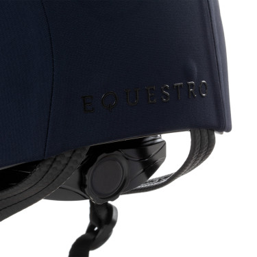 Equestro Reithelm mit Relief-Logo Meteor Unisex Marine Marineblau