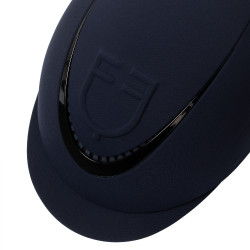 Equestro Reithelm mit Relief-Logo Meteor Unisex Marine Marineblau
