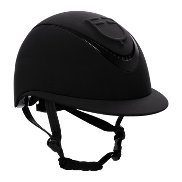 Damenhelm mit breitem Visier und geprägtem Equestro-Logo