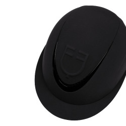 Damenhelm mit breitem Visier und geprägtem Equestro-Logo Schwarz Damenhelm mit breitem Visier und geprägtem Equestro-Logo Schwarz