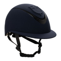 Damenhelm mit breitem Visier und geprägtem Equestro-Logo Marine Marineblau