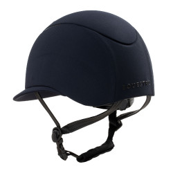 Damenhelm mit breitem Visier und geprägtem Equestro-Logo Marine Marineblau