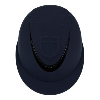 Damenhelm mit breitem Visier und geprägtem Equestro-Logo Marine Marineblau