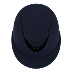 Damenhelm mit breitem Visier und geprägtem Equestro-Logo Marine Marineblau