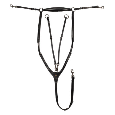 Brustblatt und abnehmbare Martingal aus Leder Equestro