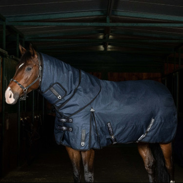 Paddock-Halsschutz aus Ripstop-Gewebe Equestro Marine Marineblau