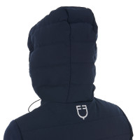 Damen-Kapuzen-Daunenjacke Equestro aus technischem Materialmix Rosen-Cameo Rosa