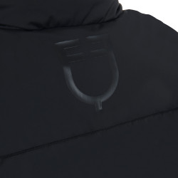 Kurze Damen-Daunenjacke aus Stretchstoff Equestro Schwarz